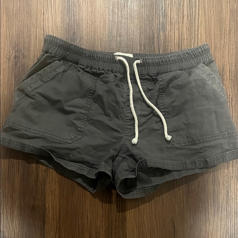 Pact Women's Drawstring Athletic Shorts - Charcoal/Gray
